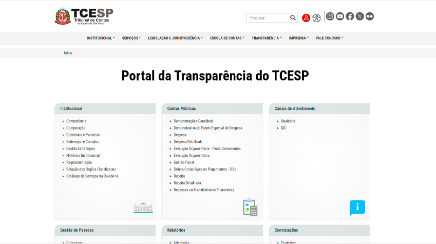 Portal da Transparência do Tribunal de Contas de São Paulo