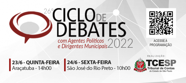 Araçatuba e São José do Rio Preto sediarão próximos encontros do Ciclo de Debates