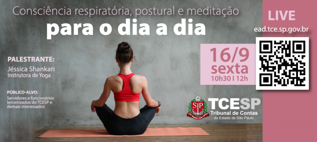 Live do TCESP abordará consciência respiratória e postural