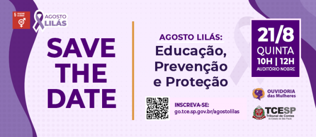 Tribunal de Contas promoverá evento em alusão ao ‘Agosto Lilás’