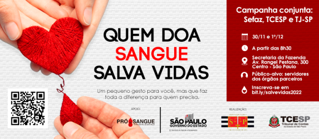 TCE, Sefaz-SP e TJSP realizam terceira campanha conjunta para doação de sangue
