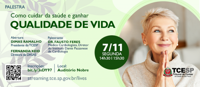 Qualidade de vida será tema de palestra no TCE