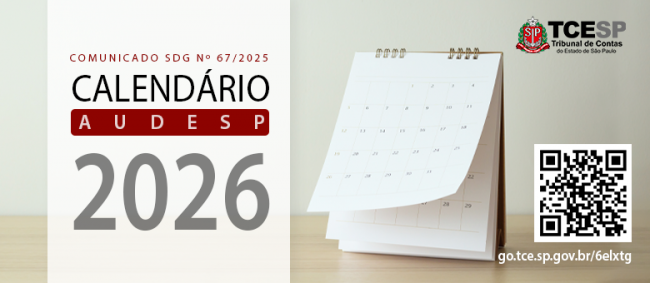 Tribunal de Contas divulga calendário de obrigações para exercício de 2026
