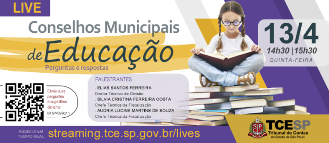 Live esclarecerá dúvidas sobre atuação dos Conselhos Municipais de Educação e do Fundeb
