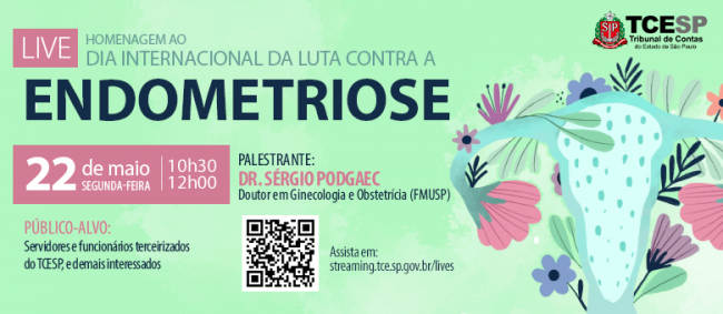 Live no TCESP debaterá luta contra a Endometriose