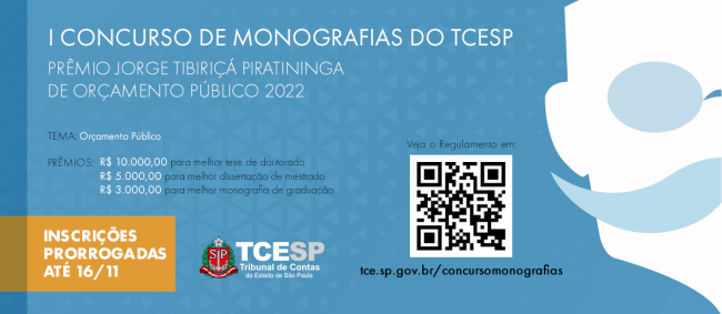 TCE prorroga prazo para inscrições em concurso de monografias sobre orçamento público