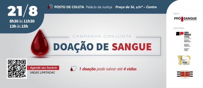 Campanha conjunta de doação de sangue tem nova coleta no dia 21