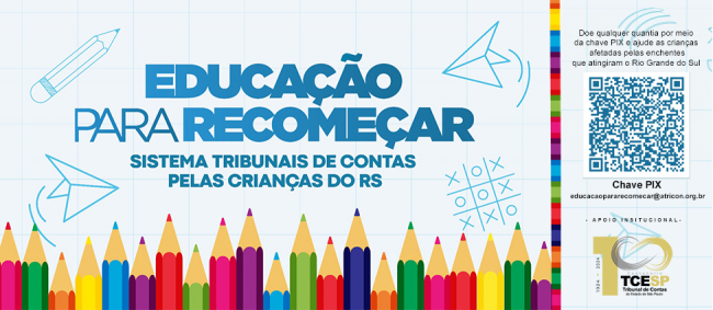 TCESP adere a ação ‘Educação para Recomeçar’ para apoiar estudantes do RS 