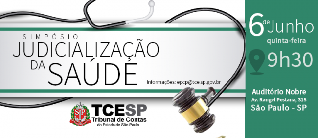 ‘Judicialização da Saúde’ será tema de simpósio no Tribunal de Contas