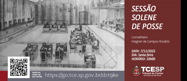 TCESP realiza sessão solene de posse do Conselheiro Wagner de Campos Rosário