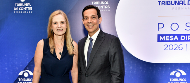 Presidente do TCESP prestigia posse da nova Mesa Diretora do TCE pernambucano