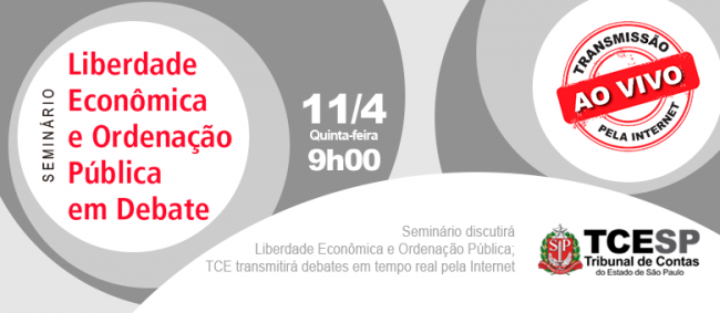 Seminário Ordenação Pública: Acompanhe em tempo real pela Internet