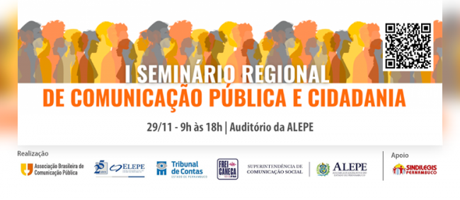 Inscrições abertas para seminário regional sobre Comunicação Pública e Cidadania