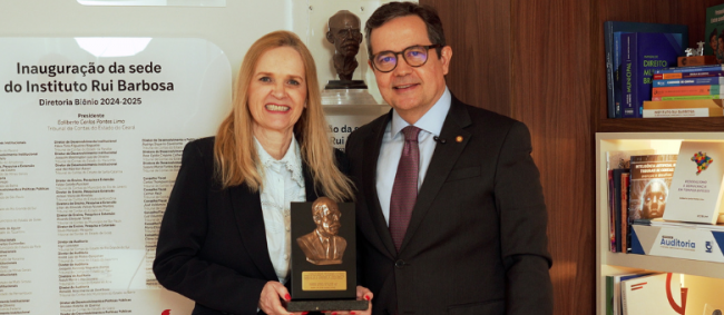 IRB homenageia Presidente do TCESP por fortalecer o Controle Externo