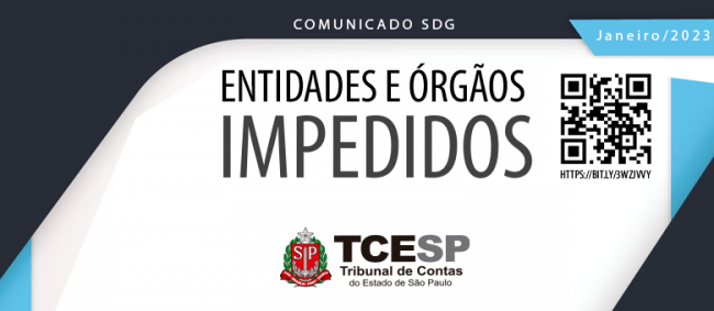 Mais de 1,8 mil órgãos estão impedidos de receber auxílios do poder público