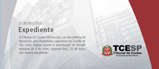 Comunicado: Expediente - 25 de maio