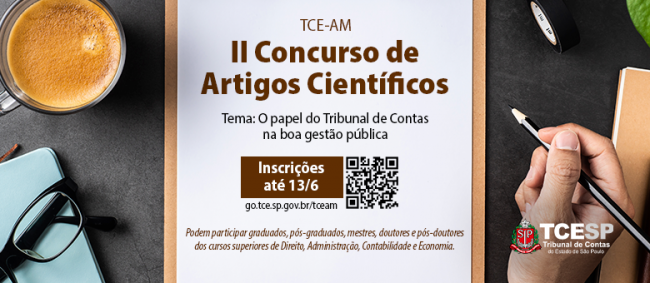 TCE-AM lança 2º Concurso de Artigos Científicos sobre Gestão Pública
