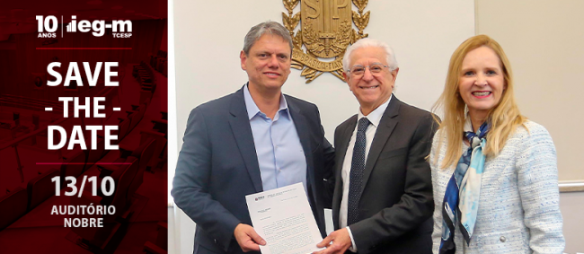TCESP celebrará 10 anos do IEG-M com a presença do governador