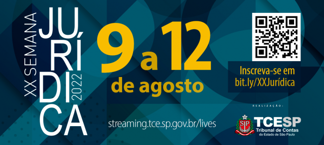 TCE realiza 20ª edição da Semana Jurídica entre 9 e 12 de agosto; inscrições já estão abertas