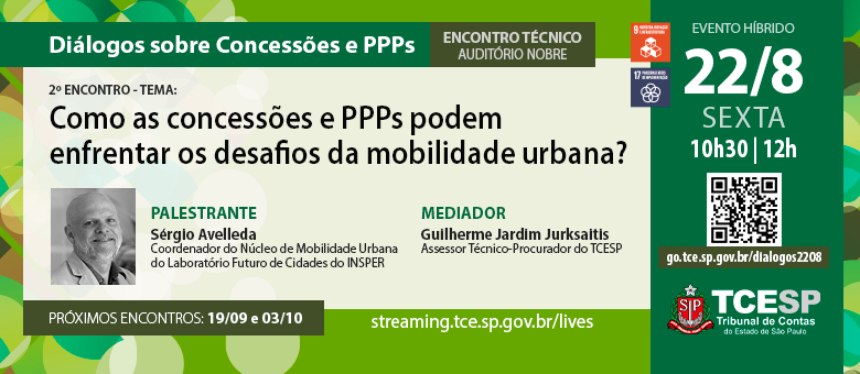 TCESP realizará segundo encontro sobre Concessões e PPPs na sexta (22/8)