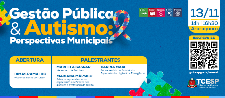Encontro debaterá Autismo na Gestão Pública e as Perspectivas Municipais