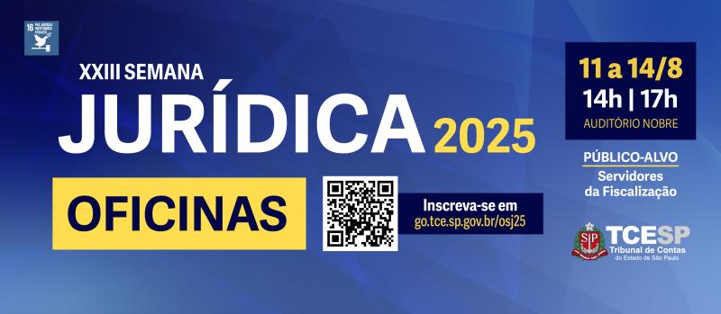 Tribunal de Contas promove oficinas durante a XXIII Semana Jurídica