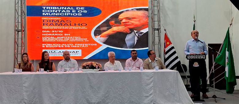 Conselheiro Dimas Ramalho profere palestra em consórcio de municípios no interior