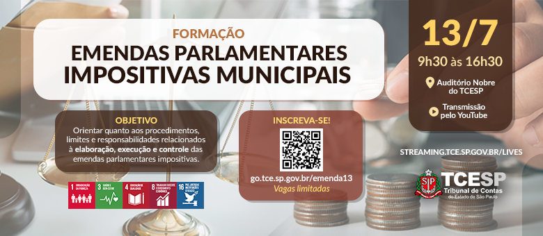 TCESP promove formação sobre Emendas Parlamentares Impositivas Municipais em julho