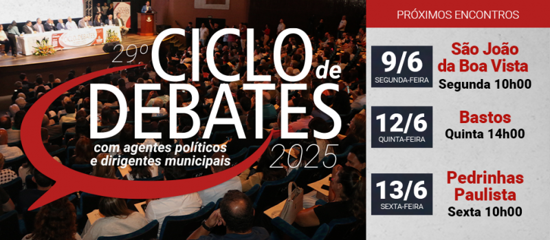 São João da Boa Vista, Bastos e Pedrinhas Paulista sediam Ciclo de Debates do TCE