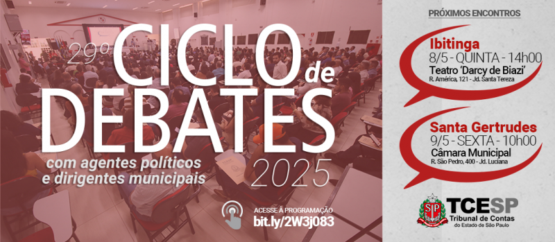 Ibitinga e Santa Gertrudes sediam encontro regional do TCE nos dias 8 e 9 de maio