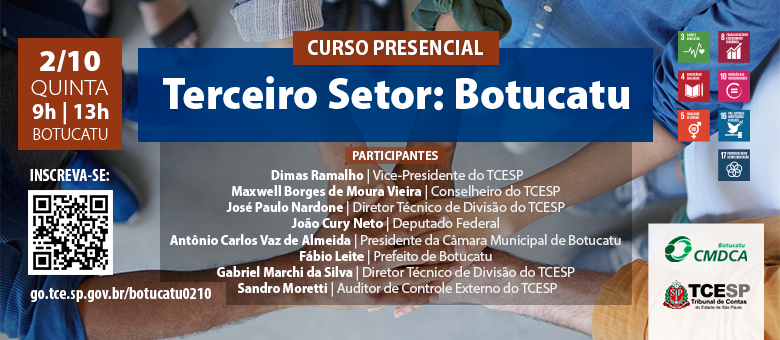 Botucatu sediará curso do Tribunal de Contas sobre Terceiro Setor