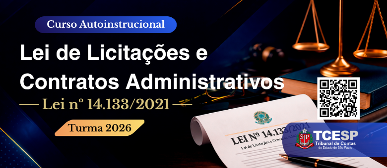 Inscrições para curso ‘Lei de Licitações e Contratos Administrativos" segue até dia 9 de agosto